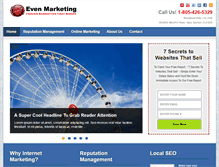 Tablet Screenshot of evenmarketing.com